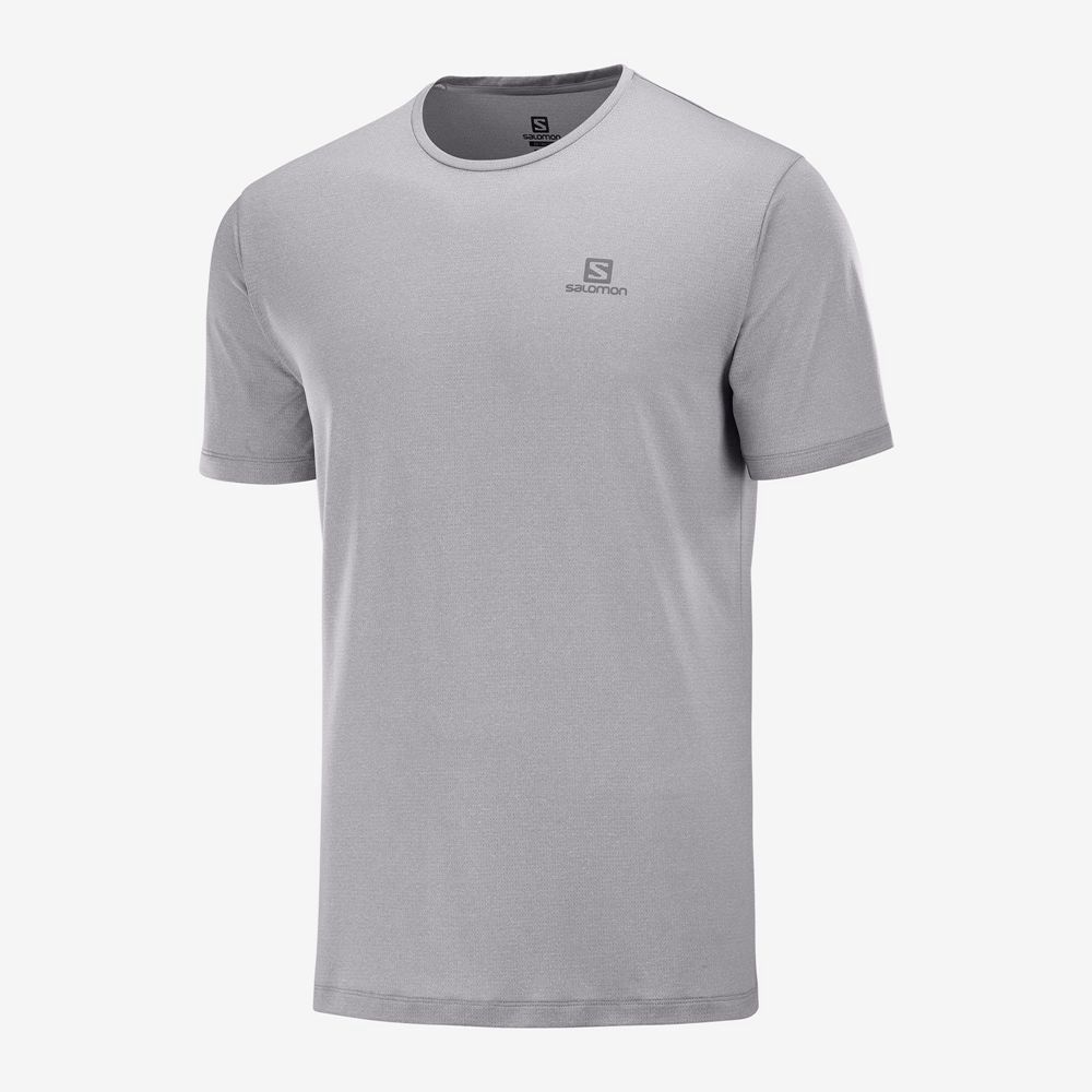 SALOMON AGILE TRAINING Philippines - Men's Tops - Grey | 095741-JNW